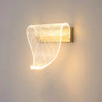 Applique murale LED dorée artistique à intensité variable pour l'éclairage de la chambre
