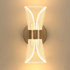 Applique murale LED dorée artistique à intensité variable pour l'éclairage de la chambre