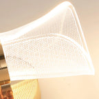 Applique murale LED dorée artistique à intensité variable pour l'éclairage de la chambre
