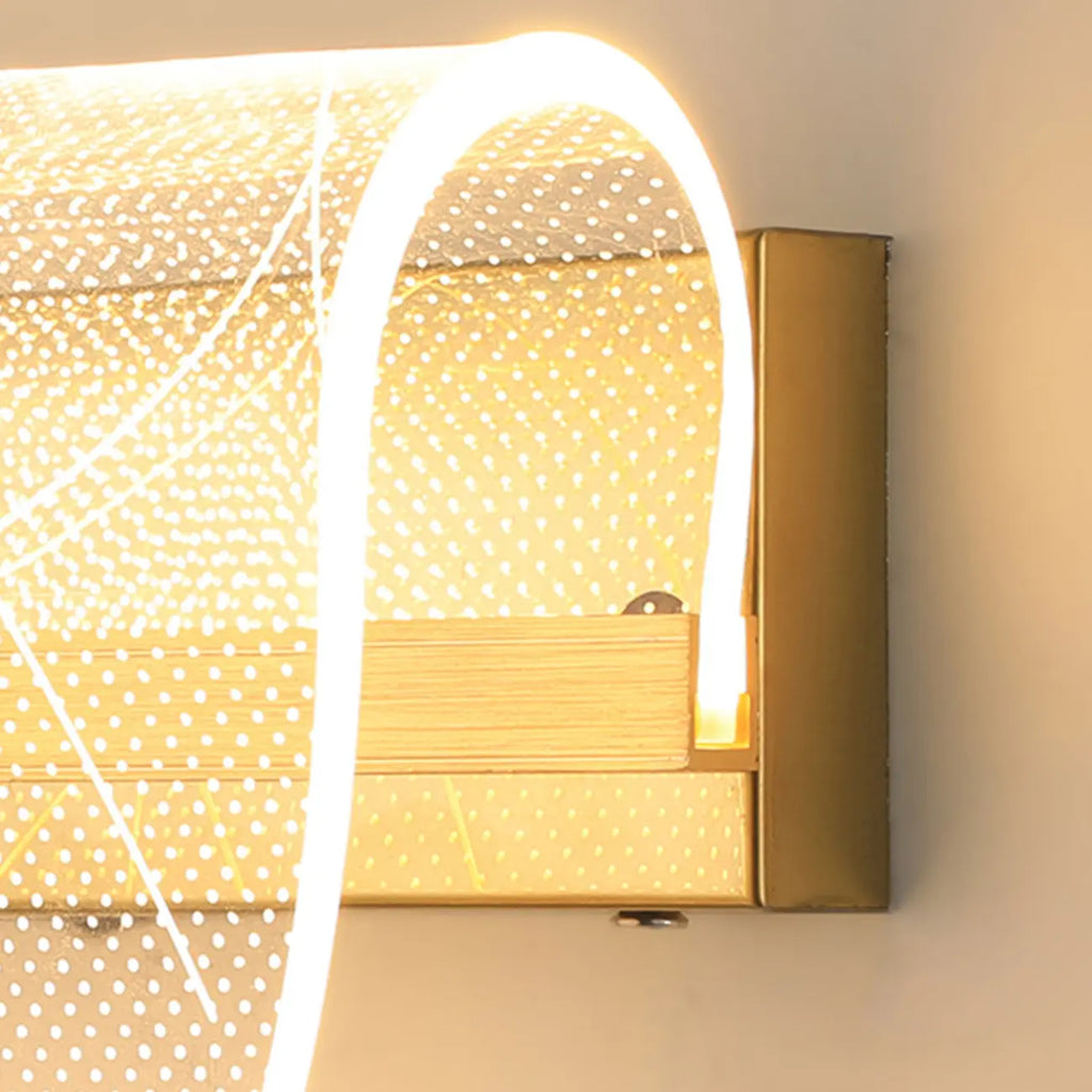 Applique murale LED dorée artistique à intensité variable pour l'éclairage de la chambre