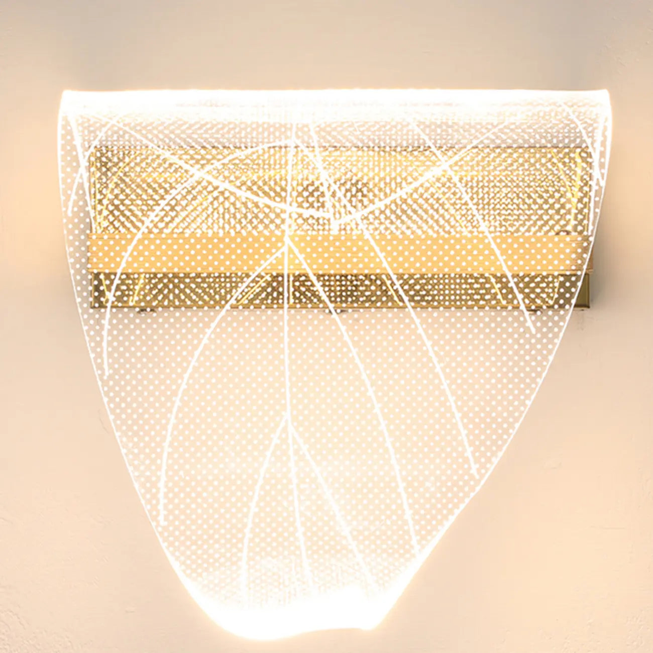 Applique murale LED dorée artistique à intensité variable pour l'éclairage de la chambre