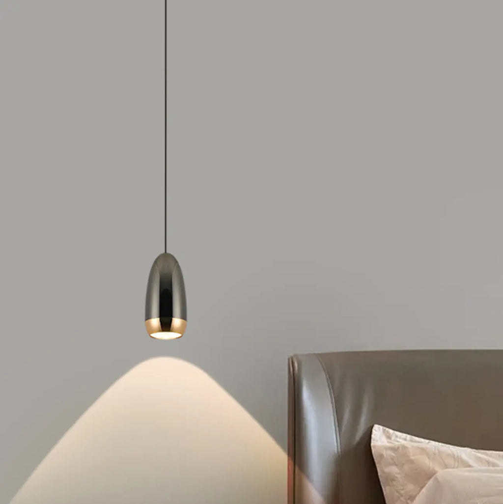 Mini suspension lumineuse LED géométrique simple en aluminium
