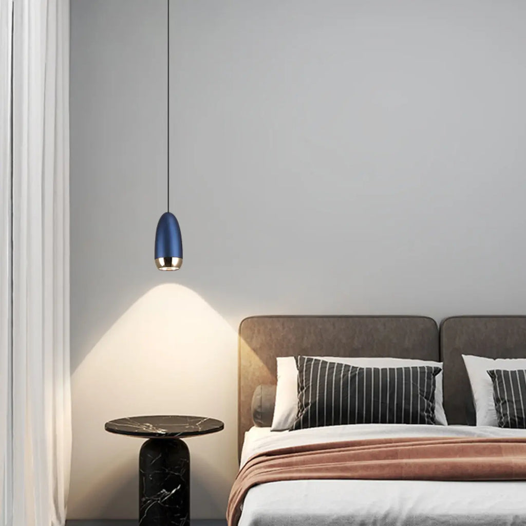 Mini suspension lumineuse LED géométrique simple en aluminium