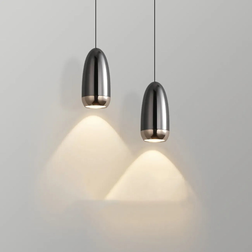 Mini suspension lumineuse LED géométrique simple en aluminium
