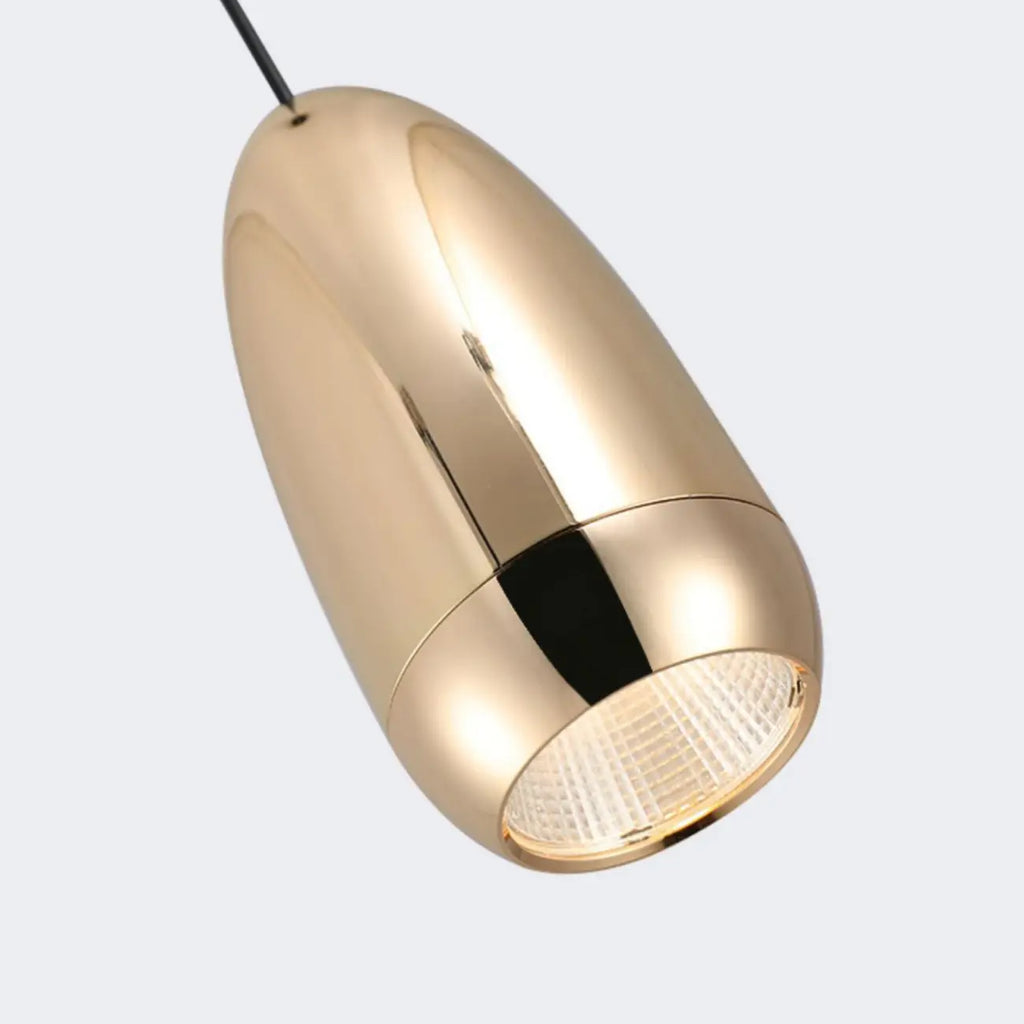 Mini suspension lumineuse LED géométrique simple en aluminium