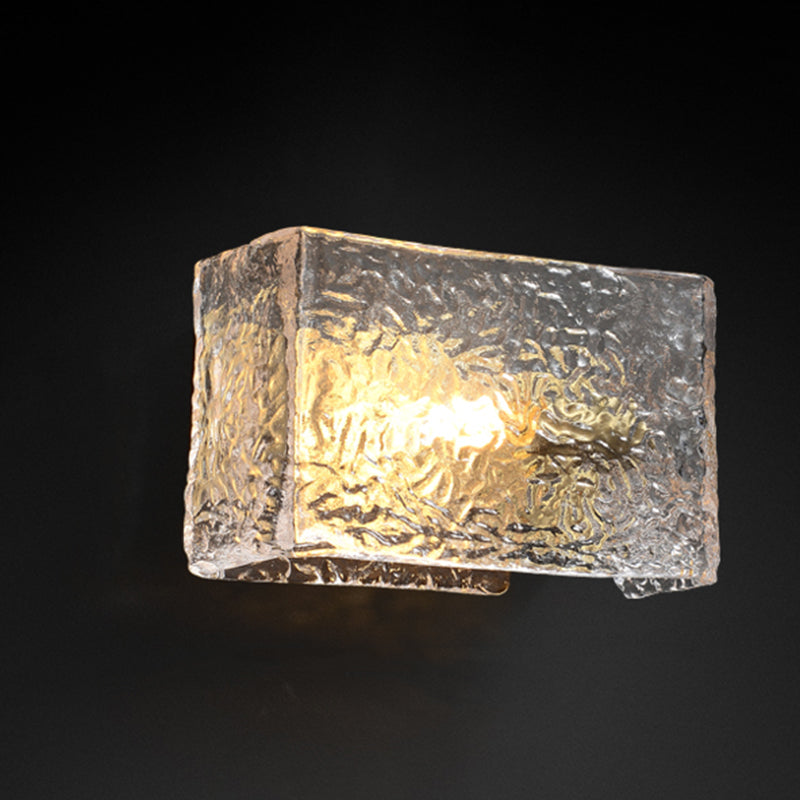 Applique murale contemporaine en verre trempé pour salle de bain