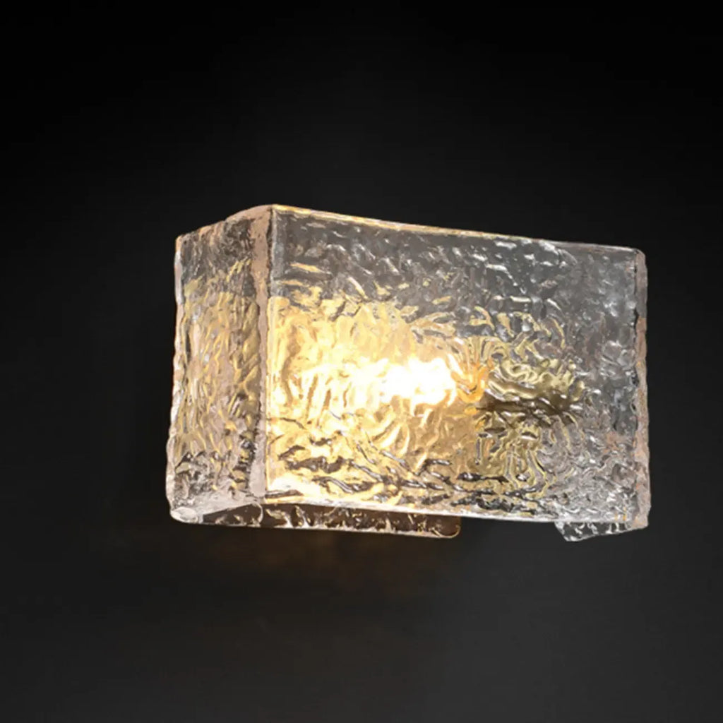 Applique murale contemporaine en verre trempé pour salle de bain