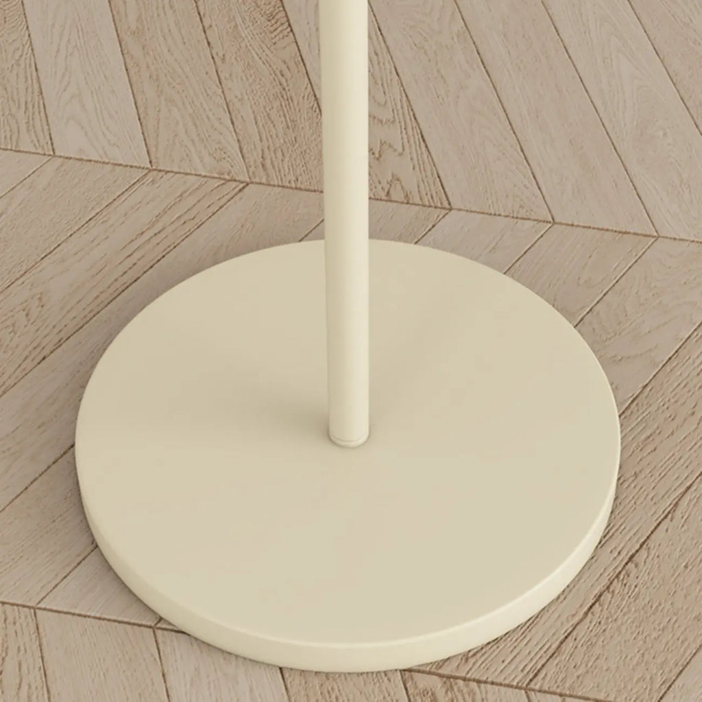 Lampadaire moderne en tissu plissé blanc et métal 61