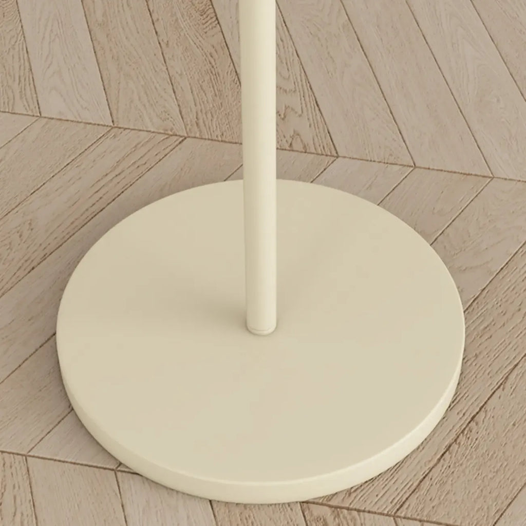 Lampadaire moderne en tissu plissé blanc et métal 61