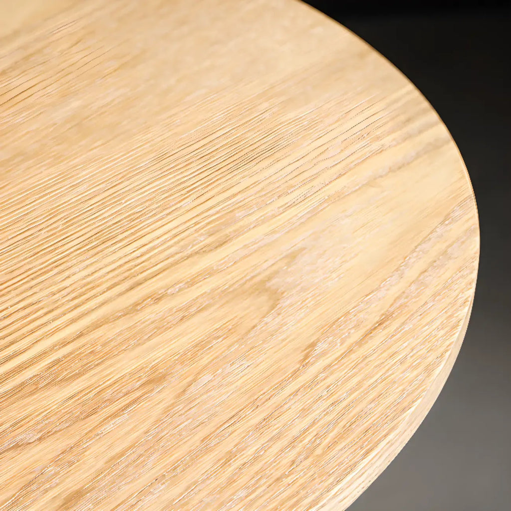 Tables de bar rondes modernes en bois gris avec piètement tulipe