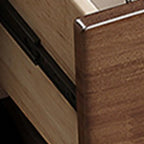 Banc de rangement à chaussures Singer en bois d'hévéa avec tiroirs pour entrée