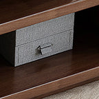 Banc de rangement à chaussures Singer en bois d'hévéa avec tiroirs pour entrée
