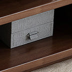Banc de rangement à chaussures Singer en bois d'hévéa avec tiroirs pour entrée