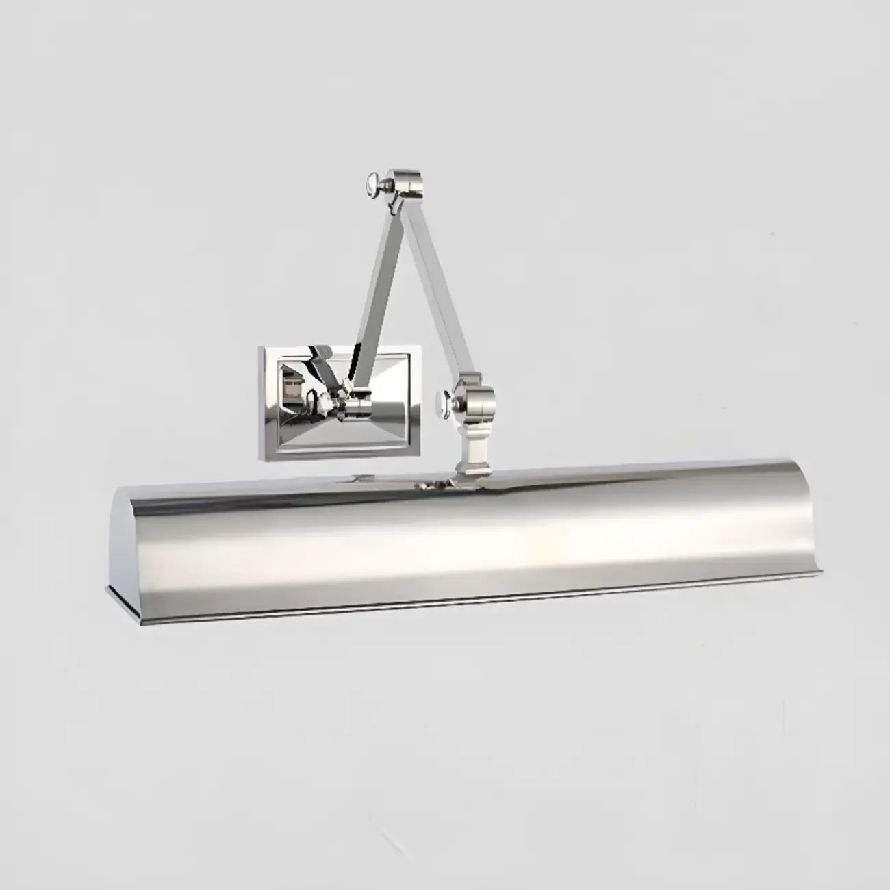 Lampada da parete a braccio orientabile in metallo a 2 luci con paralume lungo
