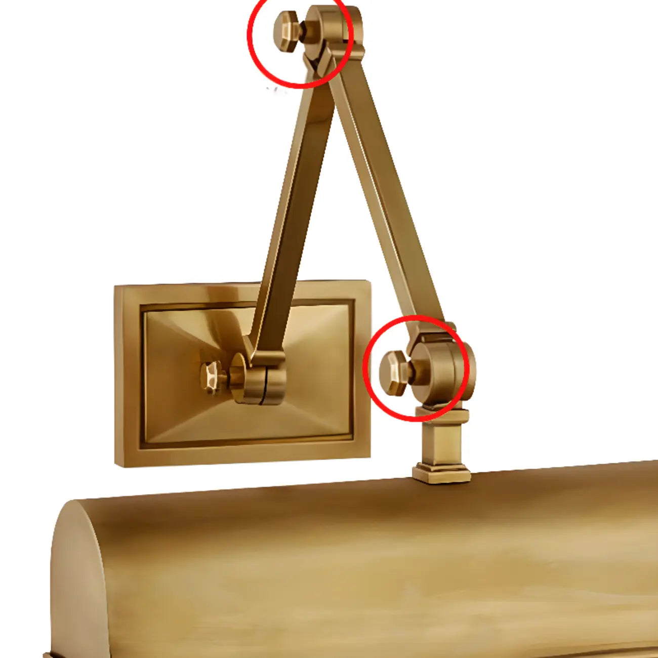 Lampada da parete a braccio orientabile in metallo a 2 luci con paralume lungo