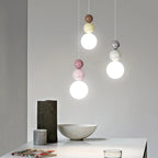 Suspension globe contemporaine avec cordons réglables pour salle à manger