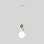 Suspension globe contemporaine avec cordons réglables pour salle à manger