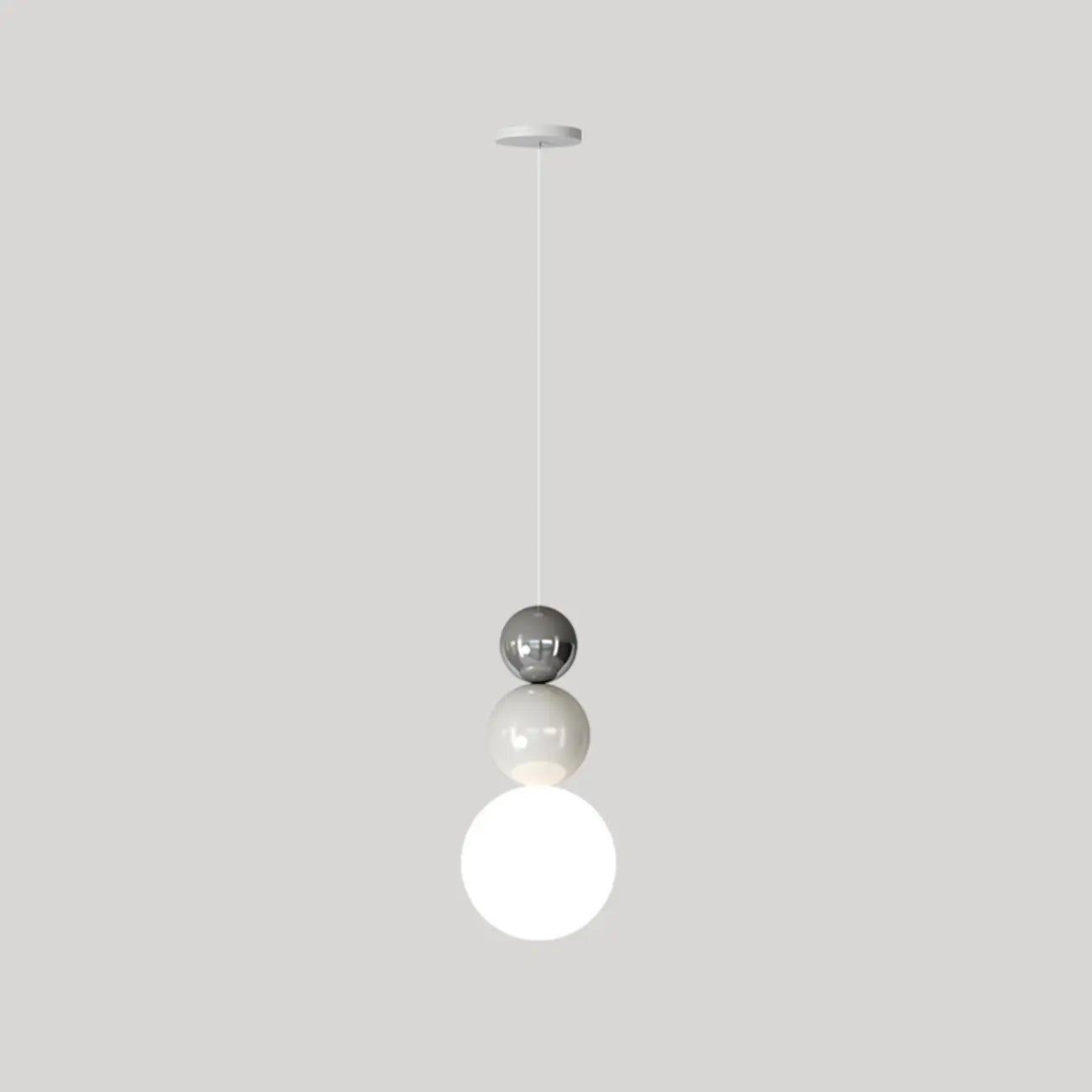 Suspension globe contemporaine avec cordons réglables pour salle à manger