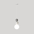 Suspension globe contemporaine avec cordons réglables pour salle à manger