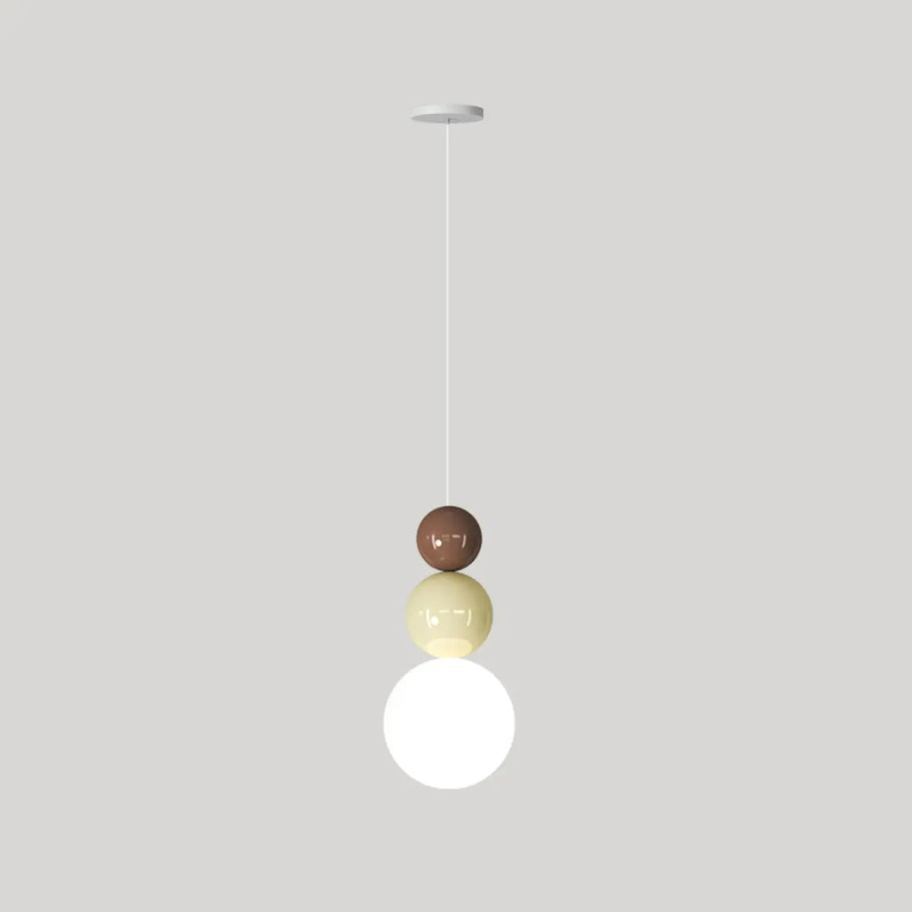 Suspension globe contemporaine avec cordons réglables pour salle à manger