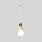 Suspension globe contemporaine avec cordons réglables pour salle à manger