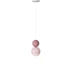 Suspension globe contemporaine avec cordons réglables pour salle à manger