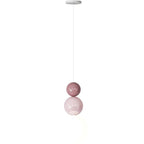 Suspension globe contemporaine avec cordons réglables pour salle à manger
