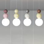Suspension globe contemporaine avec cordons réglables pour salle à manger