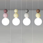 Suspension globe contemporaine avec cordons réglables pour salle à manger