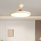 Plafonnier LED semi-encastré rond à intensité variable pour chambre à coucher