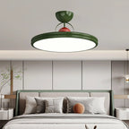 Plafonnier LED semi-encastré rond à intensité variable pour chambre à coucher