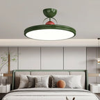 Plafonnier LED semi-encastré rond à intensité variable pour chambre à coucher