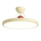 Plafonnier LED semi-encastré rond à intensité variable pour chambre à coucher