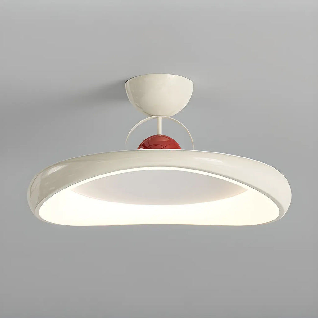 Plafonnier LED semi-encastré rond à intensité variable pour chambre à coucher