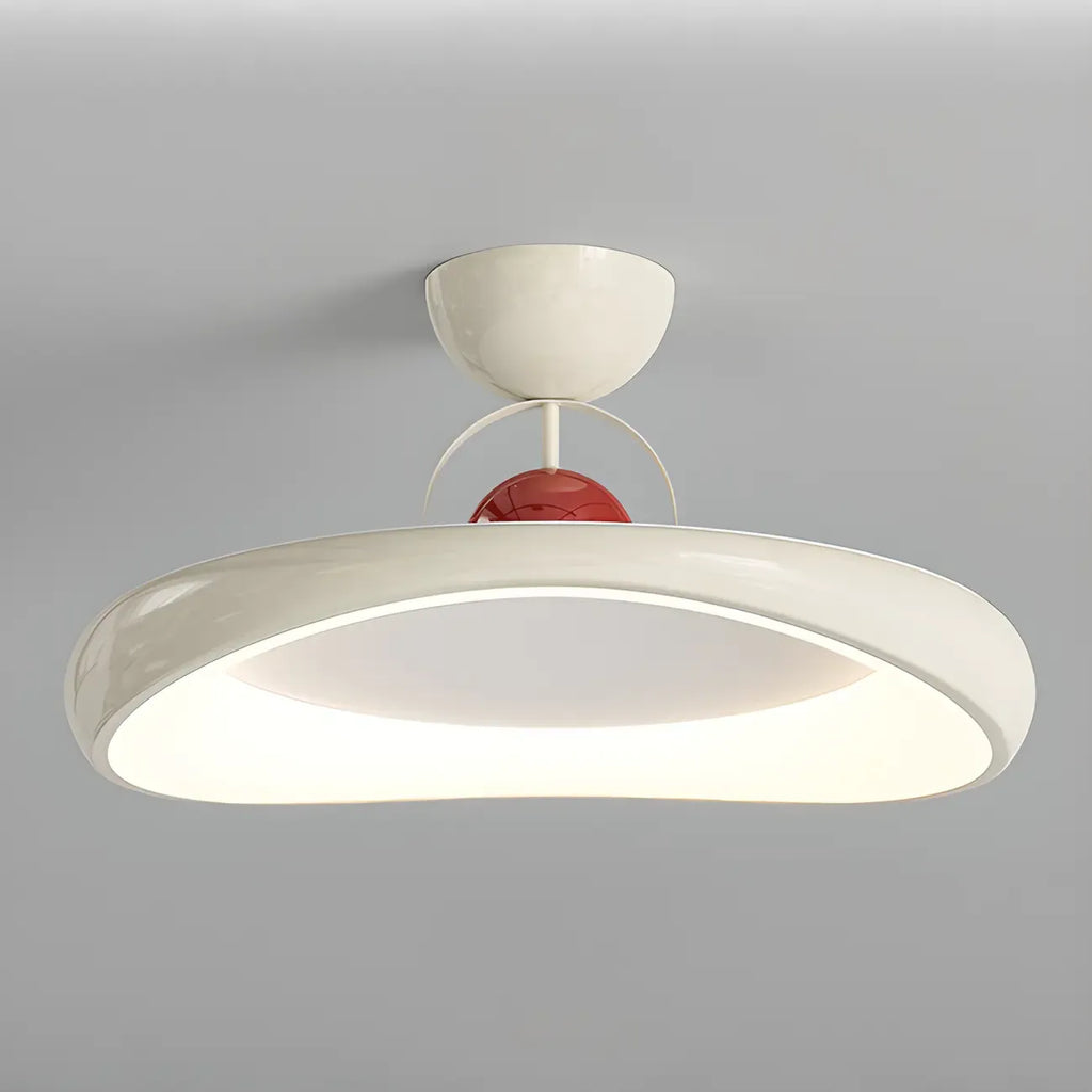 Plafonnier LED semi-encastré rond à intensité variable pour chambre à coucher
