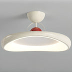 Plafonnier LED semi-encastré rond à intensité variable pour chambre à coucher