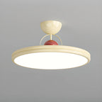 Plafonnier LED semi-encastré rond à intensité variable pour chambre à coucher