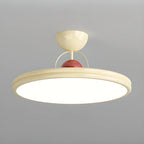 Plafonnier LED semi-encastré rond à intensité variable pour chambre à coucher