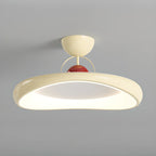 Plafonnier LED semi-encastré rond à intensité variable pour chambre à coucher