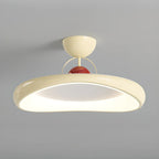 Plafonnier LED semi-encastré rond à intensité variable pour chambre à coucher