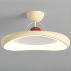 Plafonnier LED semi-encastré rond à intensité variable pour chambre à coucher