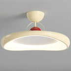 Plafonnier LED semi-encastré rond à intensité variable pour chambre à coucher