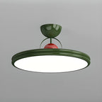Plafonnier LED semi-encastré rond à intensité variable pour chambre à coucher