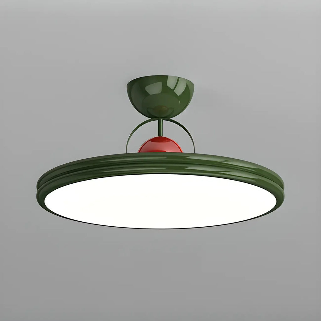 Plafonnier LED semi-encastré rond à intensité variable pour chambre à coucher