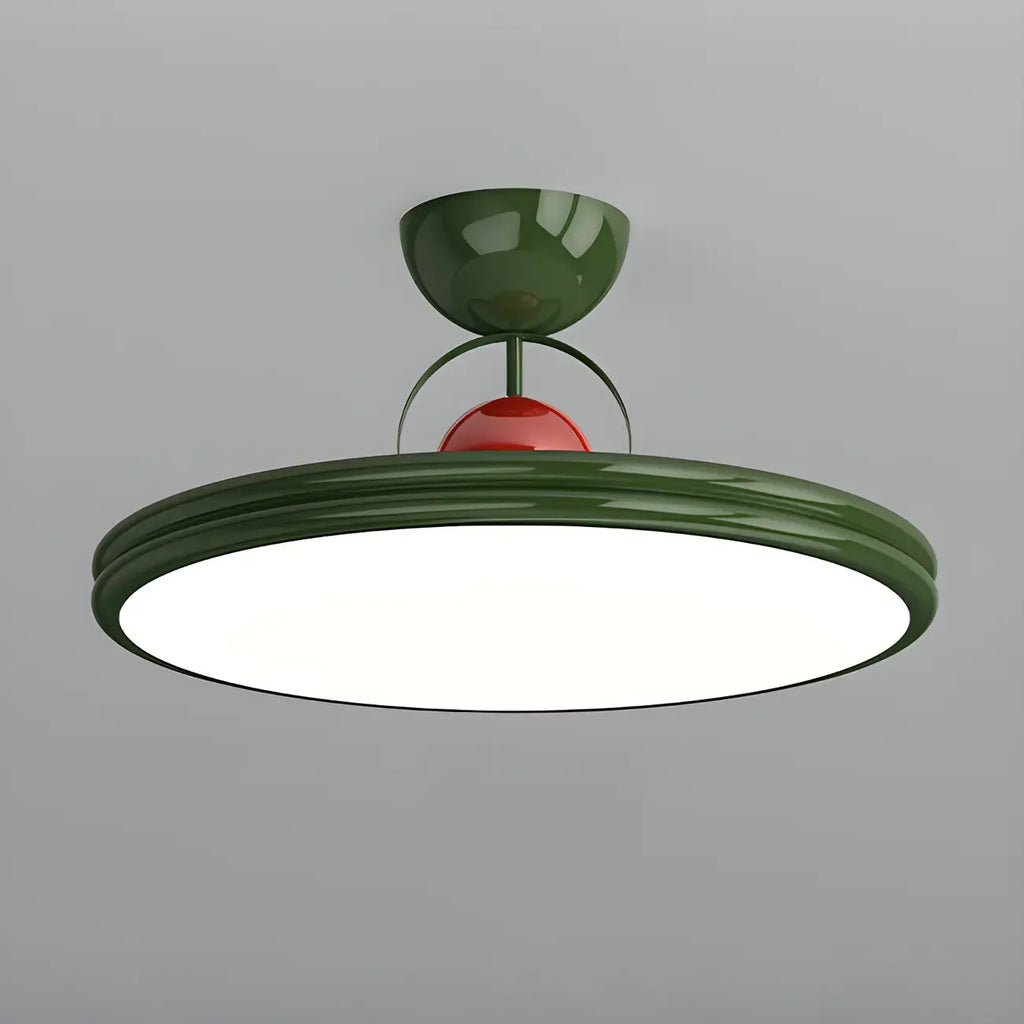 Plafonnier LED semi-encastré rond à intensité variable pour chambre à coucher