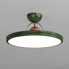 Plafonnier LED semi-encastré rond à intensité variable pour chambre à coucher