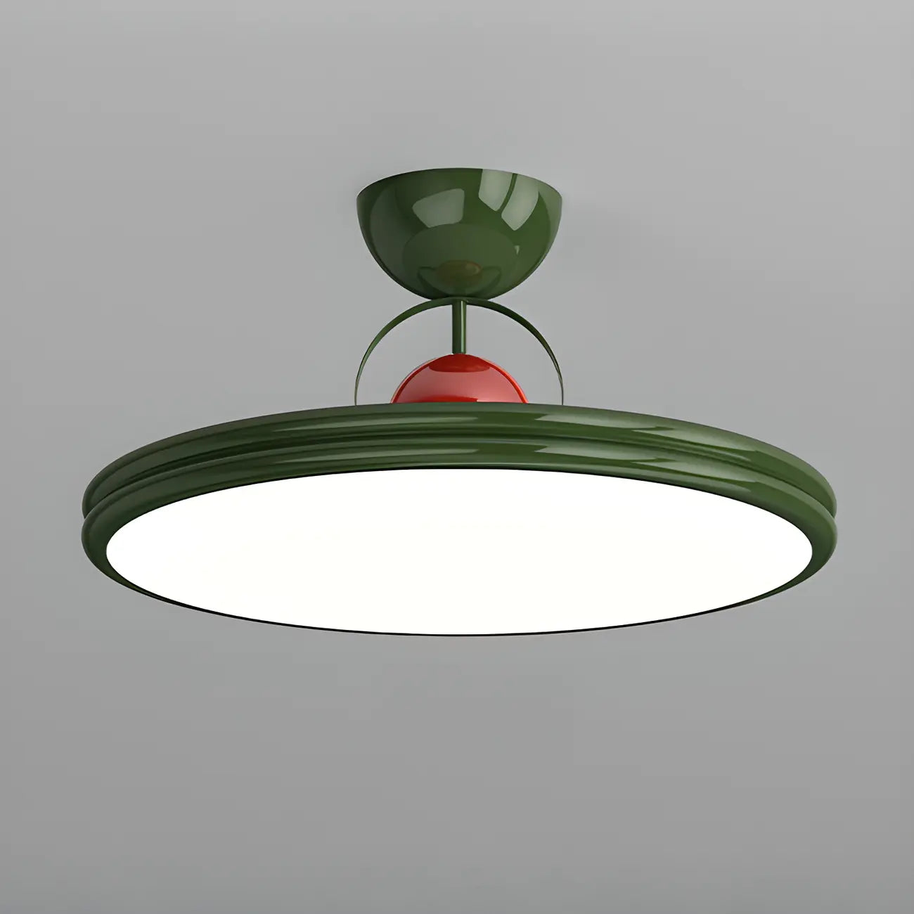Plafonnier LED semi-encastré rond à intensité variable pour chambre à coucher