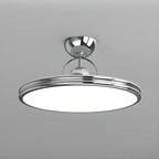 Plafonnier LED semi-encastré rond à intensité variable pour chambre à coucher