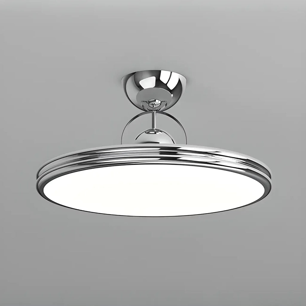 Plafonnier LED semi-encastré rond à intensité variable pour chambre à coucher