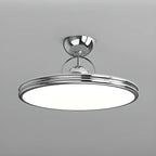 Plafonnier LED semi-encastré rond à intensité variable pour chambre à coucher
